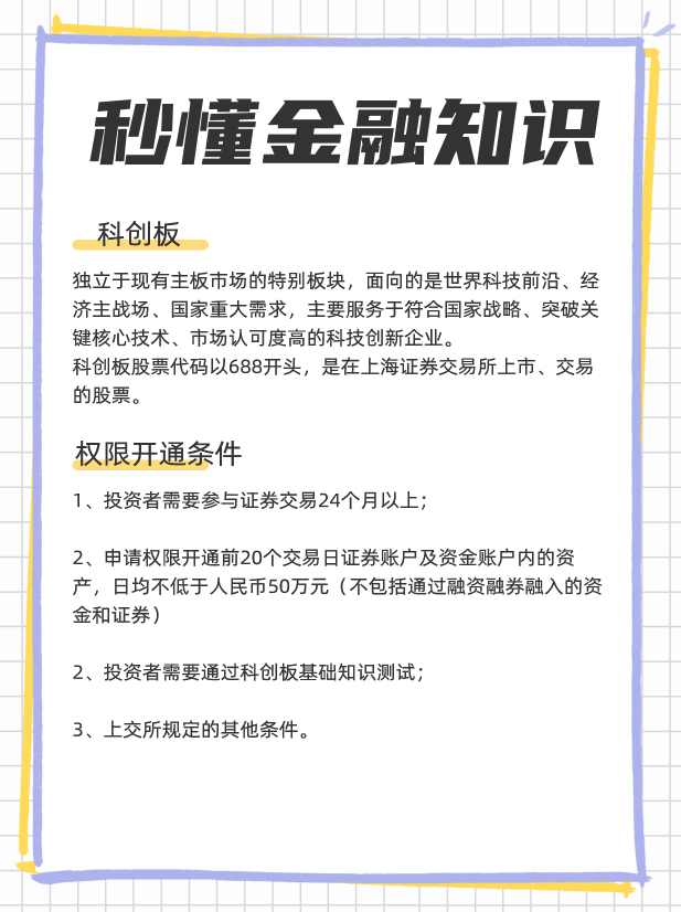 股票科创板开户条件全面解析